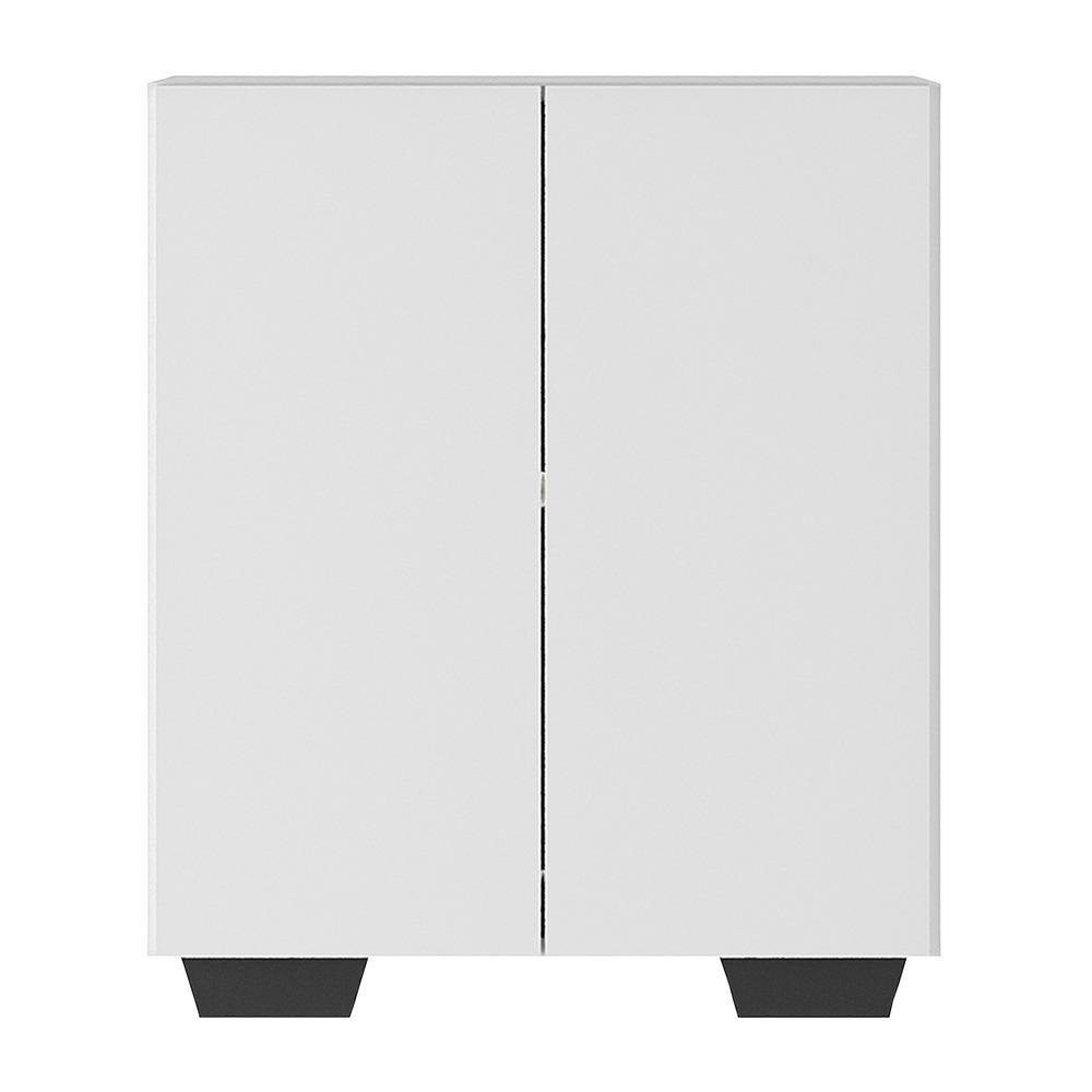 Armario Lavanderia com 2 Portas Multimoveis MP5023 Branco/Preto