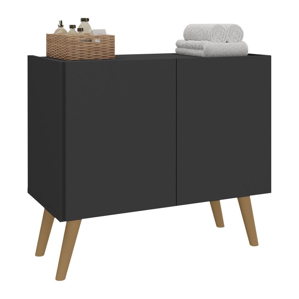 Gabinete Armario de Banheiro 62,5cm Retro 2 Portas Multimoveis MP5045
