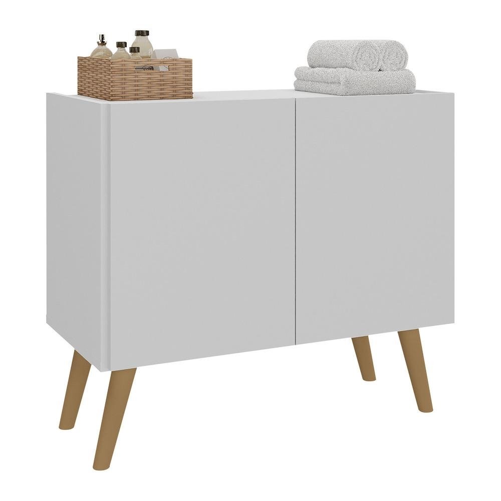 Gabinete Armario de Banheiro 62,5cm Retro 2 Portas Multimoveis MP5045
