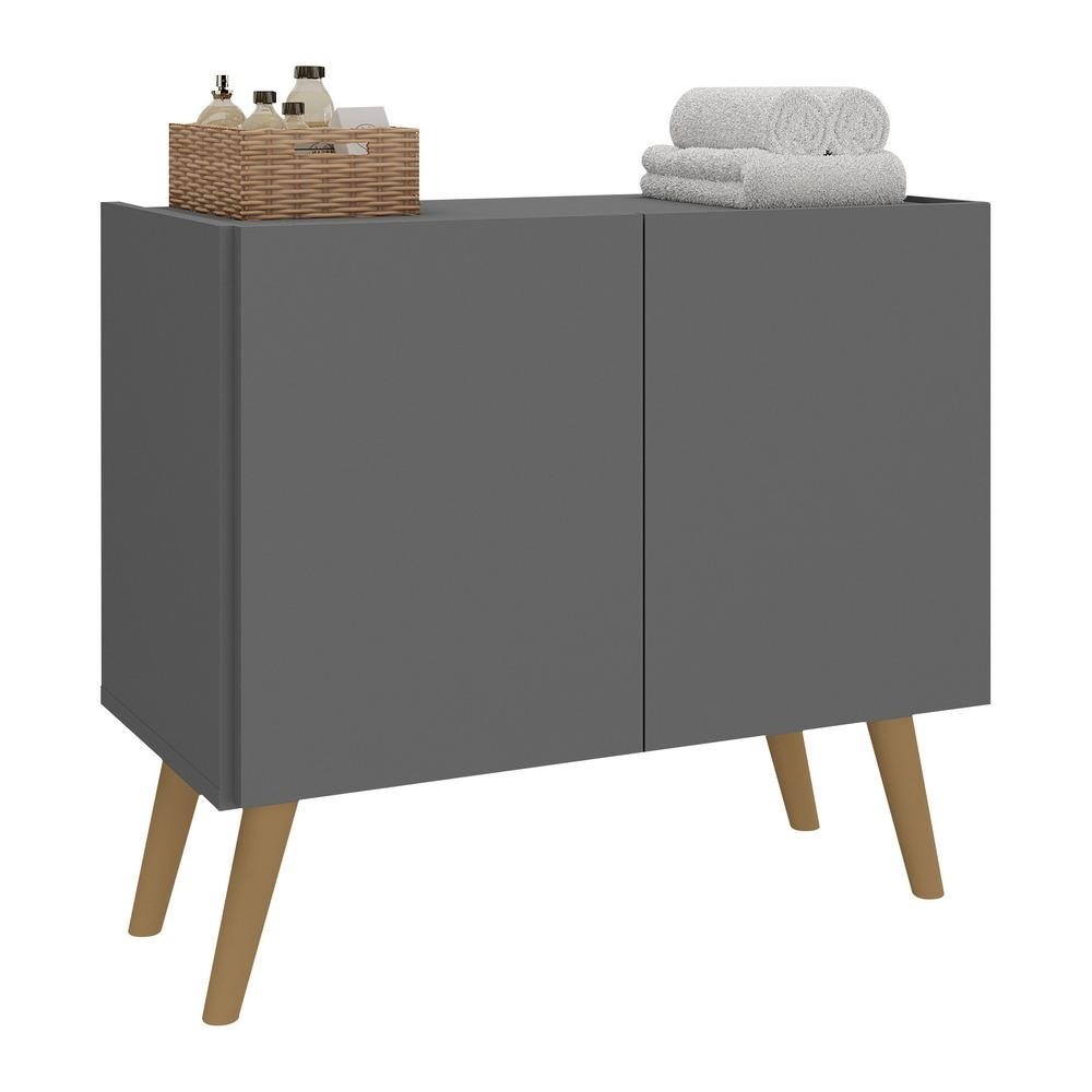 Gabinete Armario de Banheiro 62,5cm Retro 2 Portas Multimoveis MP5045