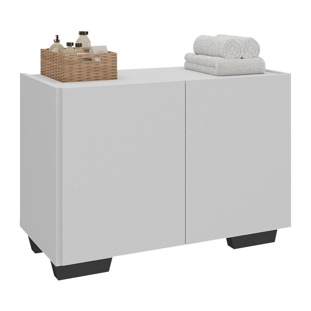 Gabinete Armario de Banheiro 62,5cm 2 Portas com Pes Multimoveis MP5046