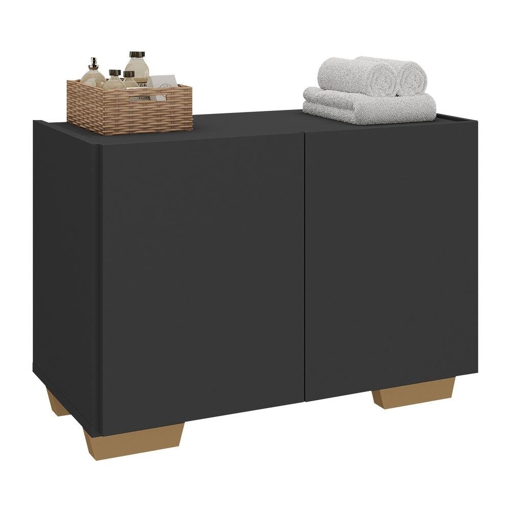Gabinete Armario de Banheiro 62,5cm 2 Portas com Pes Multimoveis MP5046