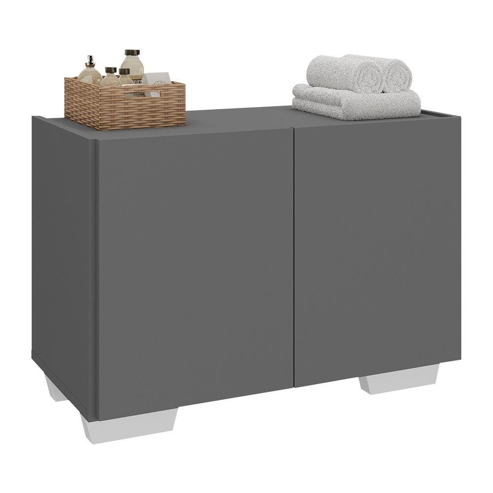 Gabinete Armario de Banheiro 62,5cm 2 Portas com Pes Multimoveis MP5046