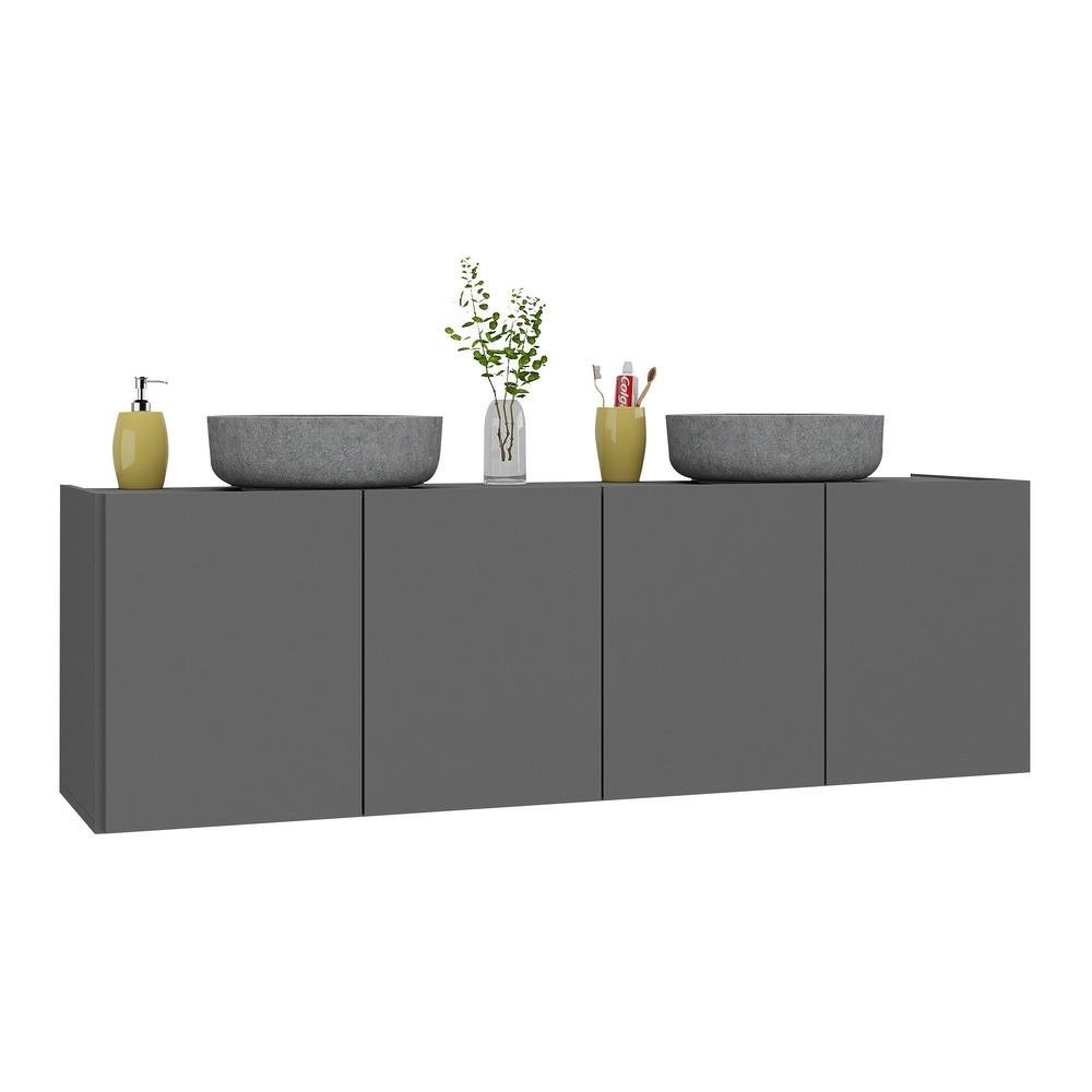 Gabinete de Banheiro 123,5cm Suspenso 4 Portas Multimoveis MP5047