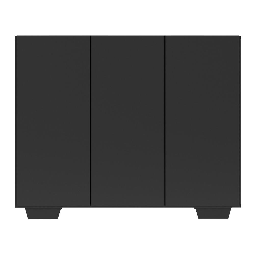 Sapateira 3 Portas Nina Multimoveis MP6019 Preta