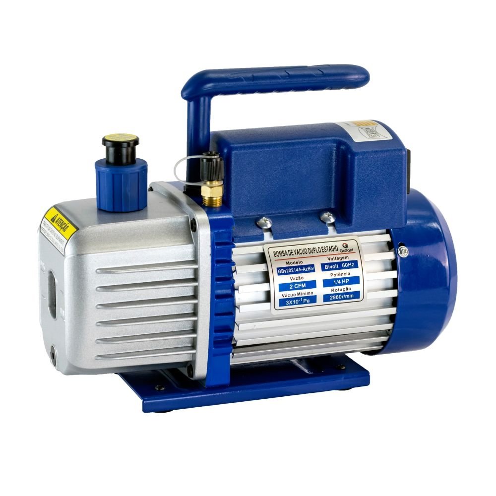 Bomba de Vacuo Duplo Estagio 2CFM - Gallant Bivolt Manual (GBV20214A-AZBIV)