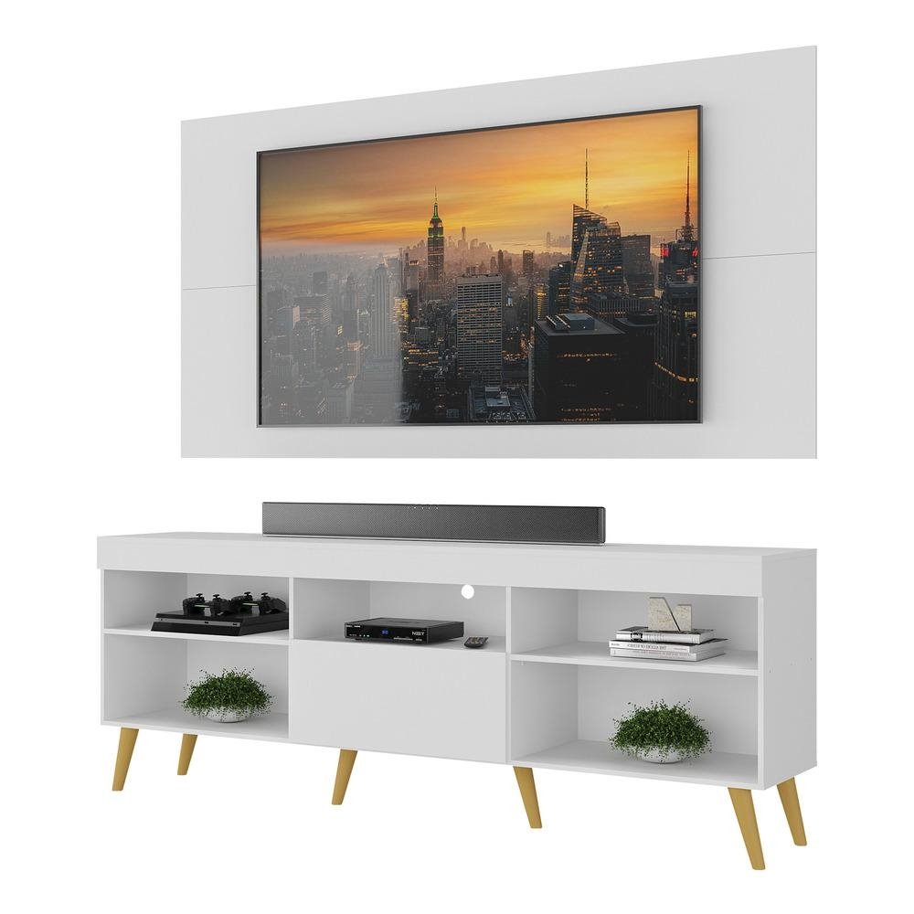Rack com Painel e Suporte TV 65" Retro Florida Up Multimoveis V1043