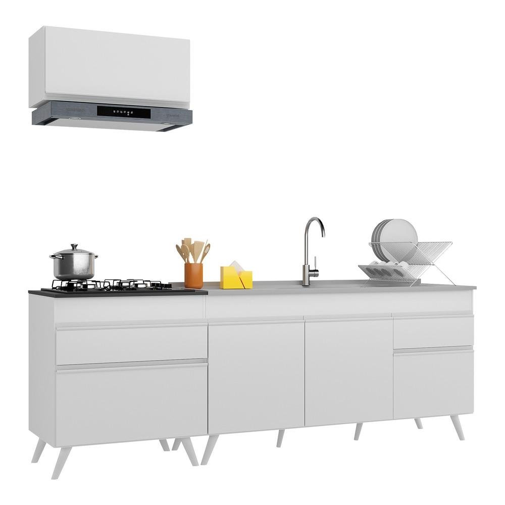 Armário de Cozinha Compacta 220cm Veneza Multimóveis V2074