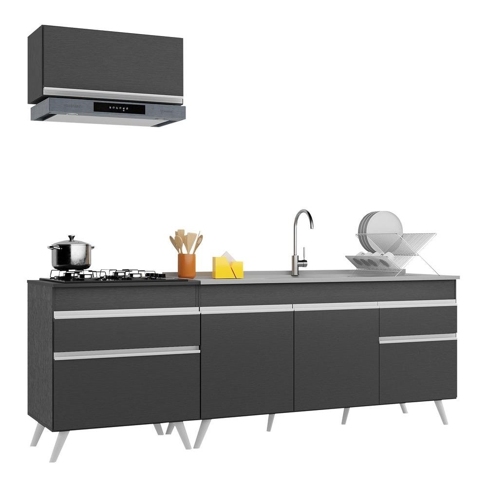 Armário de Cozinha Compacta 220cm Veneza Multimóveis V2074