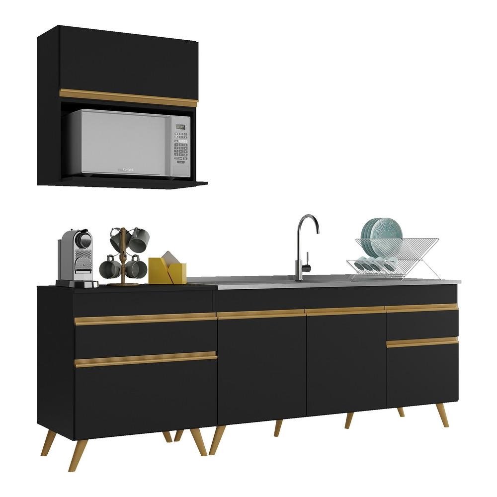 Armario de Cozinha Compacta 220cm Veneza Multimoveis V2075