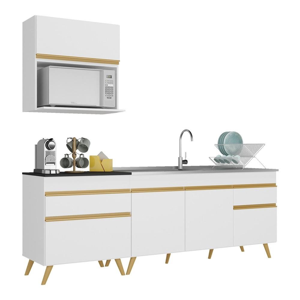 Armario de Cozinha Compacta 220cm Veneza Multimoveis V2075