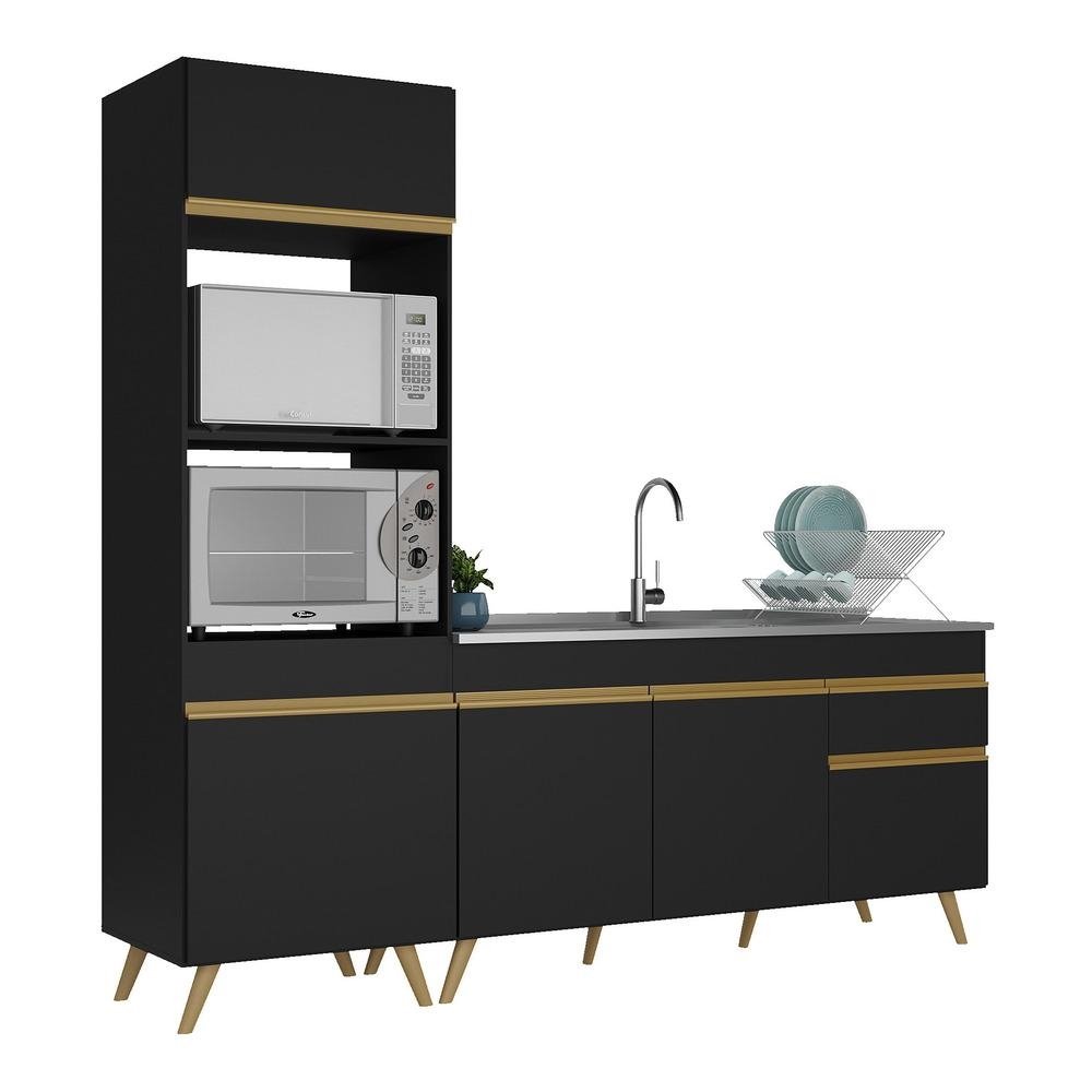 Armario de Cozinha Compacta 212cm Veneza Multimoveis V2078