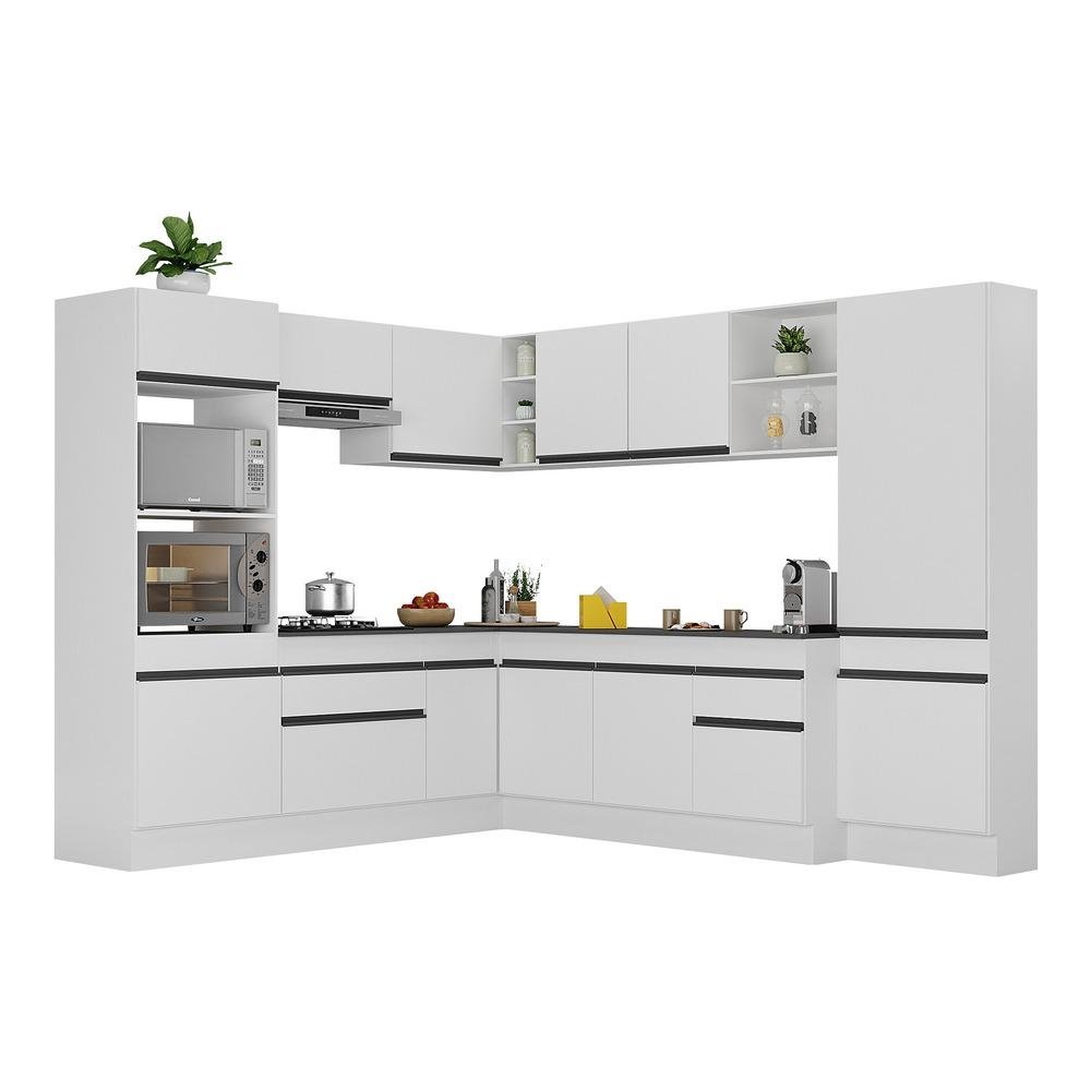 Armario de Cozinha Completa de Canto com Rodape Veneza Multimoveis V2082