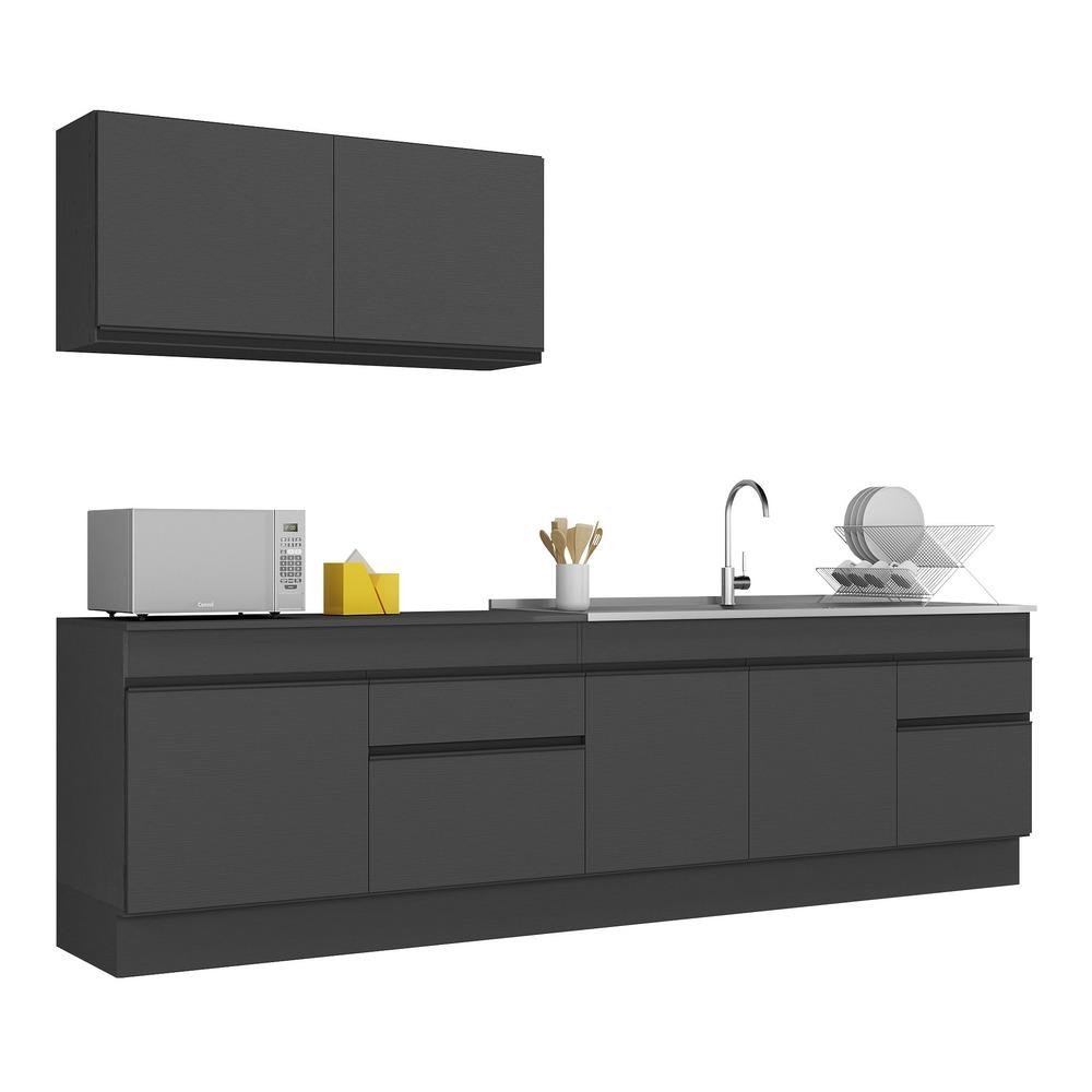 Armario de Cozinha Compacta 270cm com Rodape Veneza Multimoveis V2111