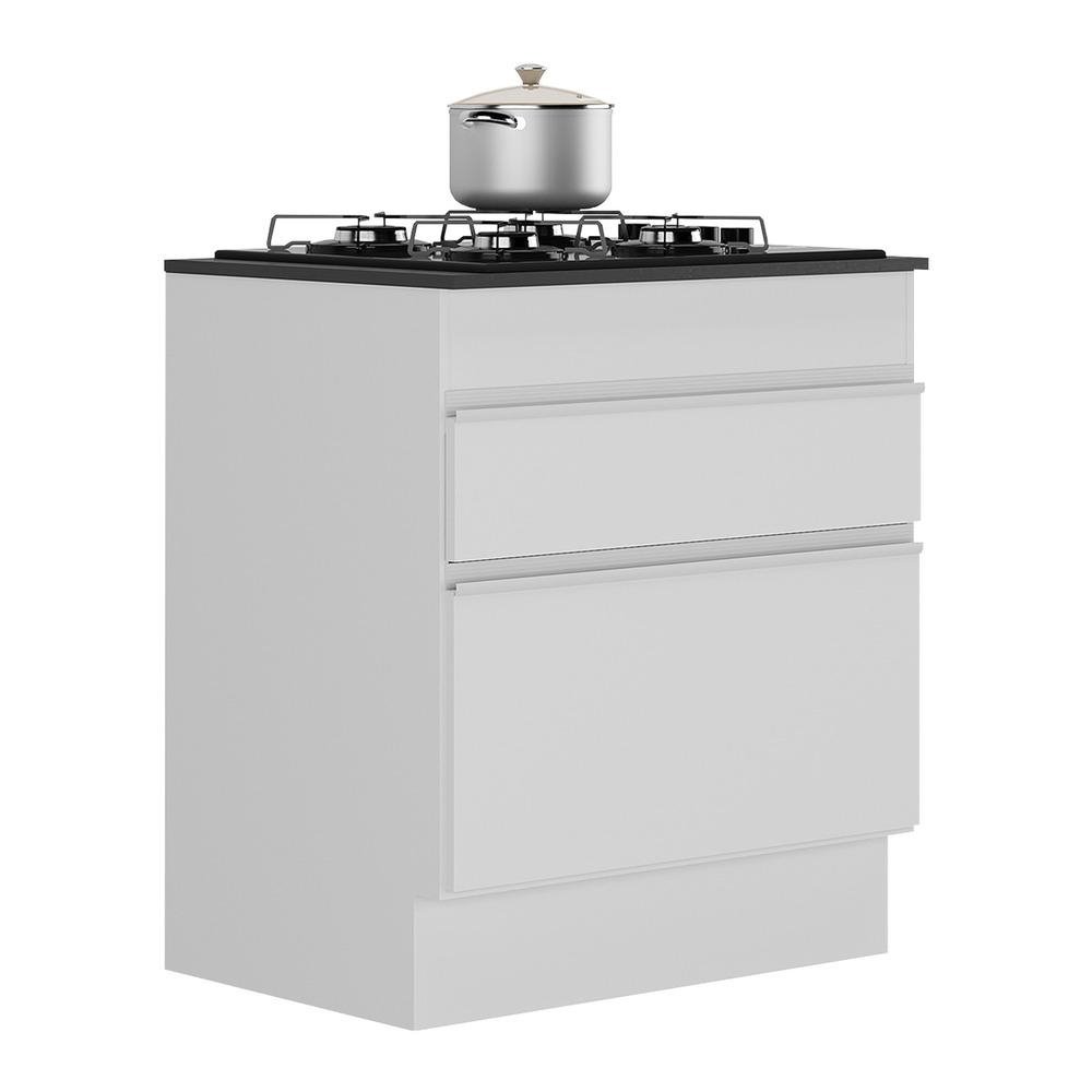 Balcao Cozinha para Cooktop 70cm com Rodape 1 Porta 1 Gaveta Veneza Multimoveis V2118