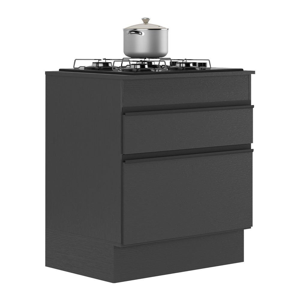 Balcao Cozinha para Cooktop 70cm com Rodape 1 Porta 1 Gaveta Veneza Multimoveis V2118