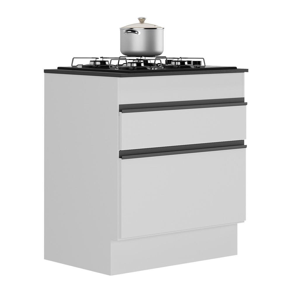 Balcao Cozinha para Cooktop 70cm com Rodape 1 Porta 1 Gaveta Veneza Multimoveis V2118