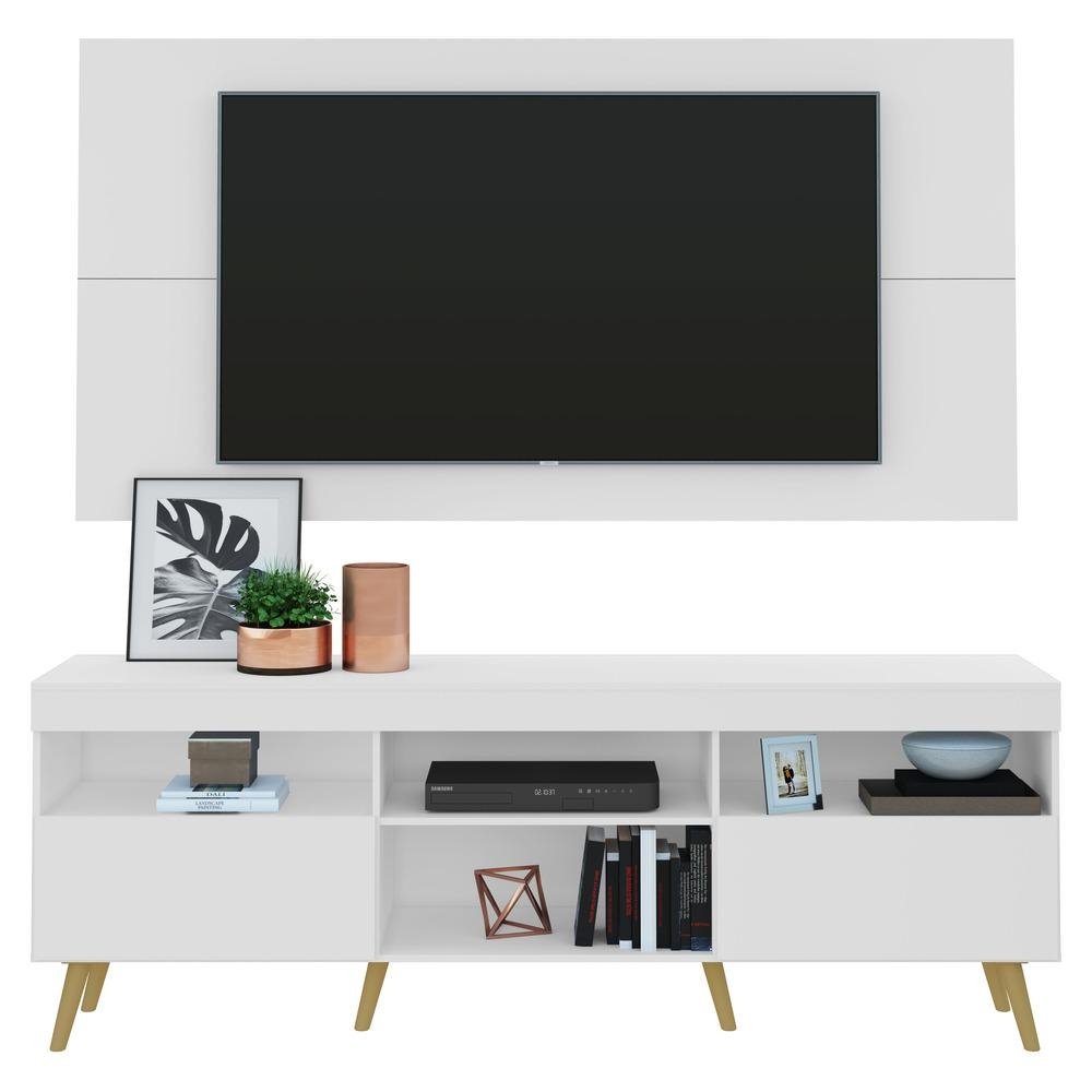 Rack com Painel e Suporte TV 65" Retro Florida Multimoveis V3134