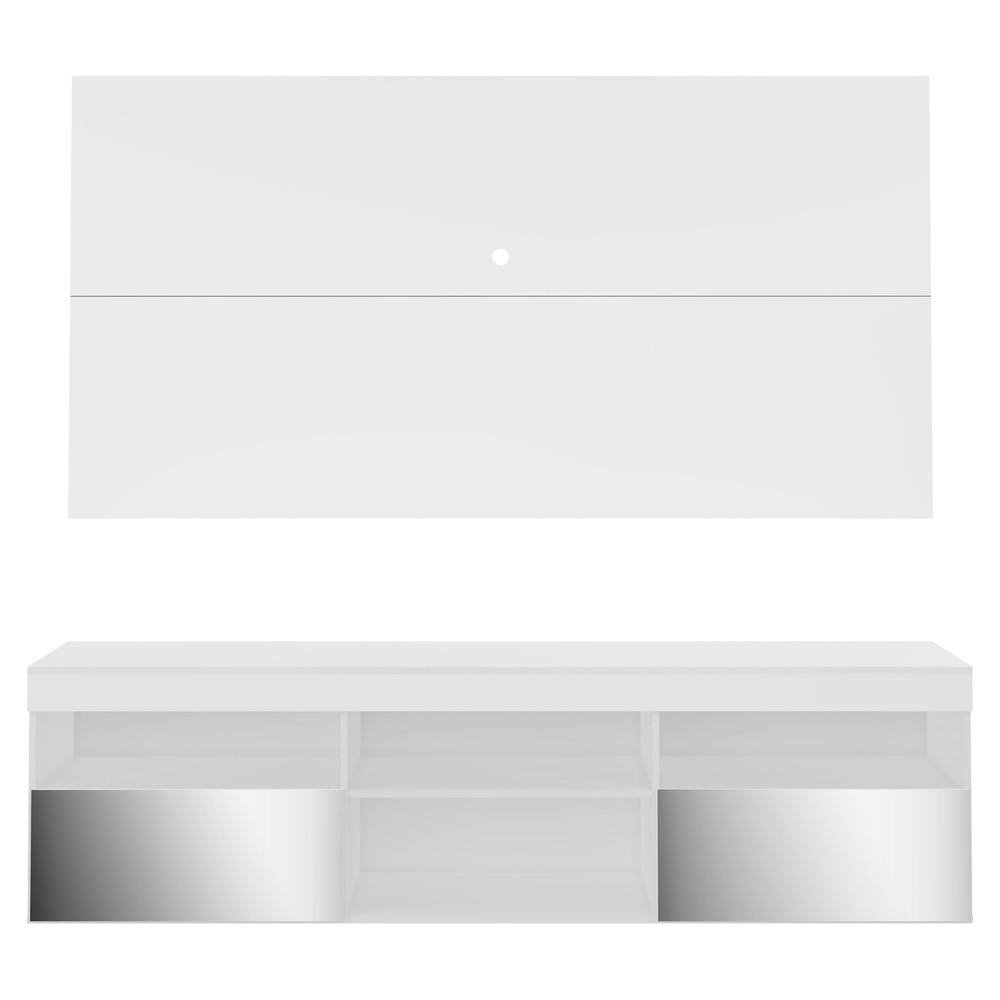 Rack com Painel TV 65" e Espelho Florida Multimoveis V3137