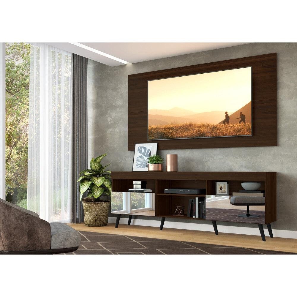 Rack com Painel TV 65" Retro com Espelho Florida Multimoveis V3138