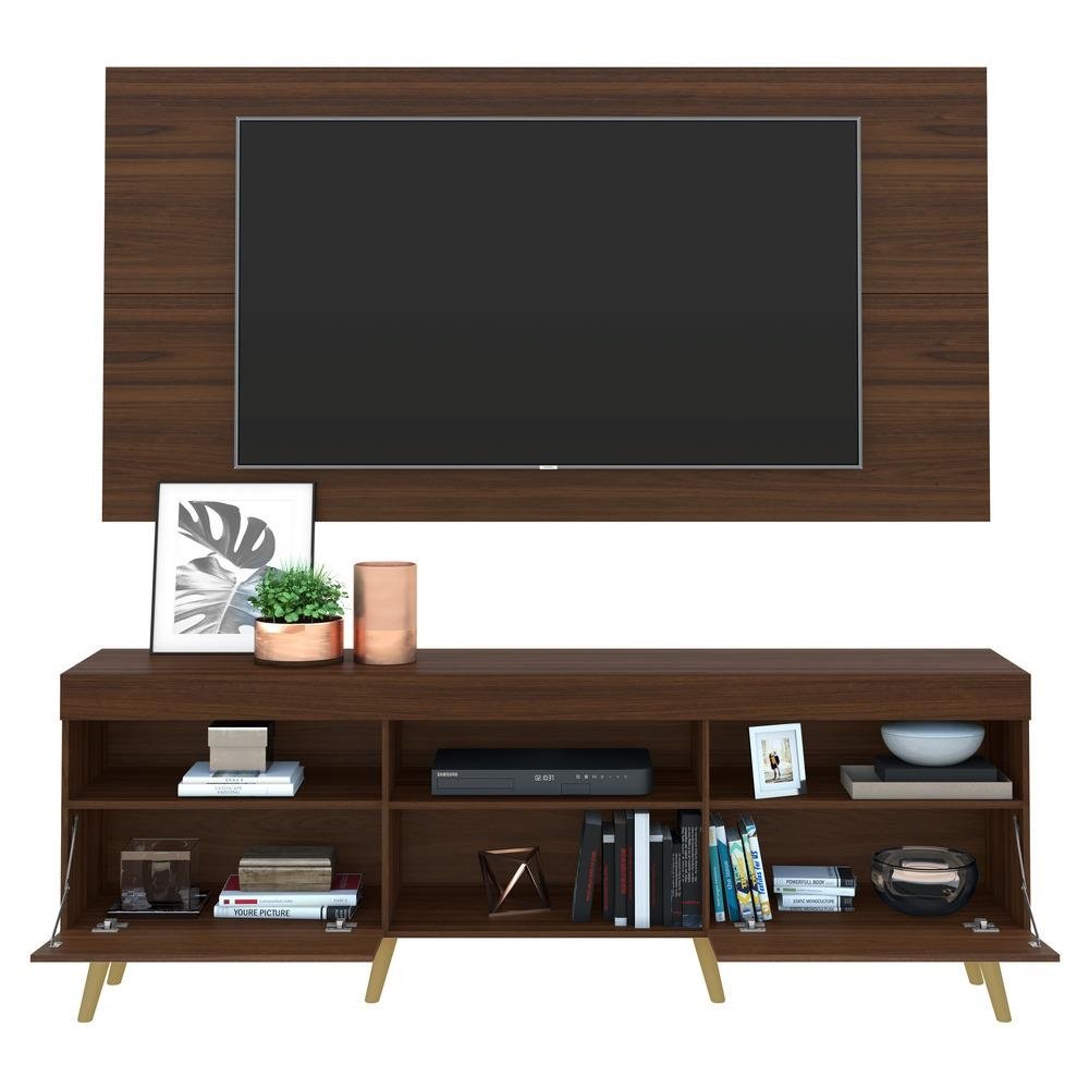 Rack com Painel TV 65" Retro com Espelho Florida Multimoveis V3138