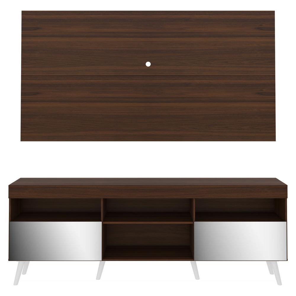 Rack com Painel TV 65" Retro com Espelho Florida Multimoveis V3138