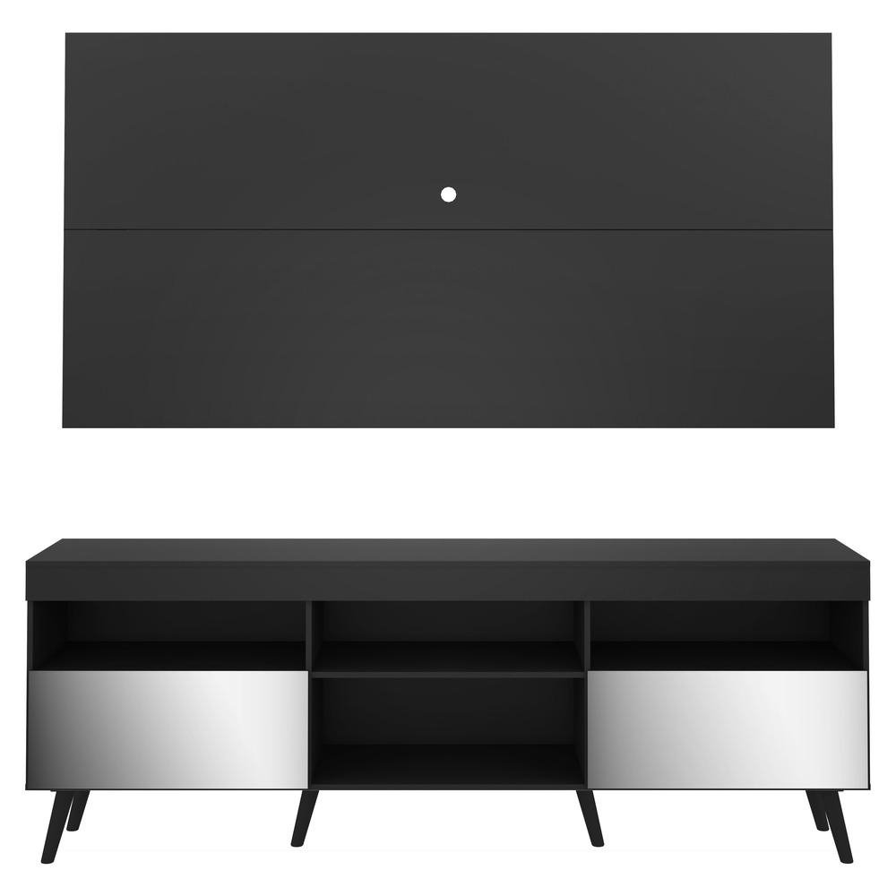 Rack com Painel e Suporte TV 65" Retro com Espelho Florida Multimoveis V3142