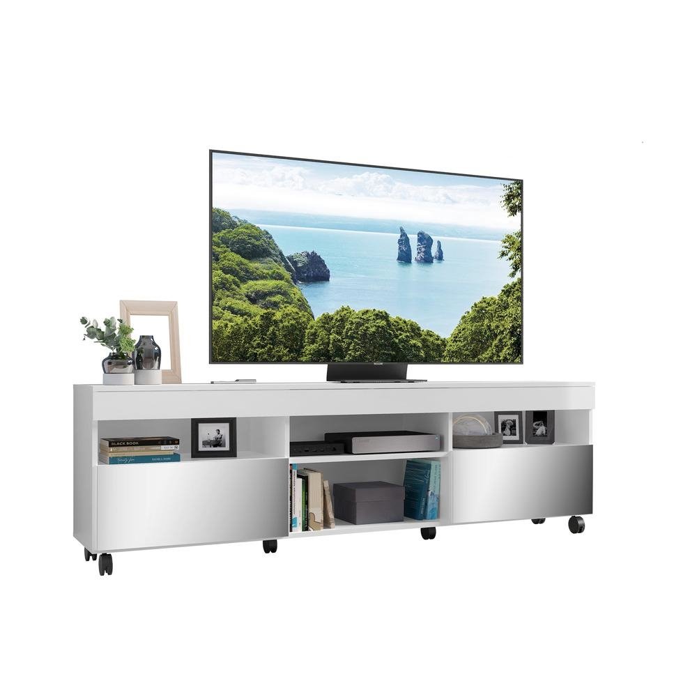 Rack TV 65" c/ Rodizios e 2 Portas Paris Multimoveis V3330