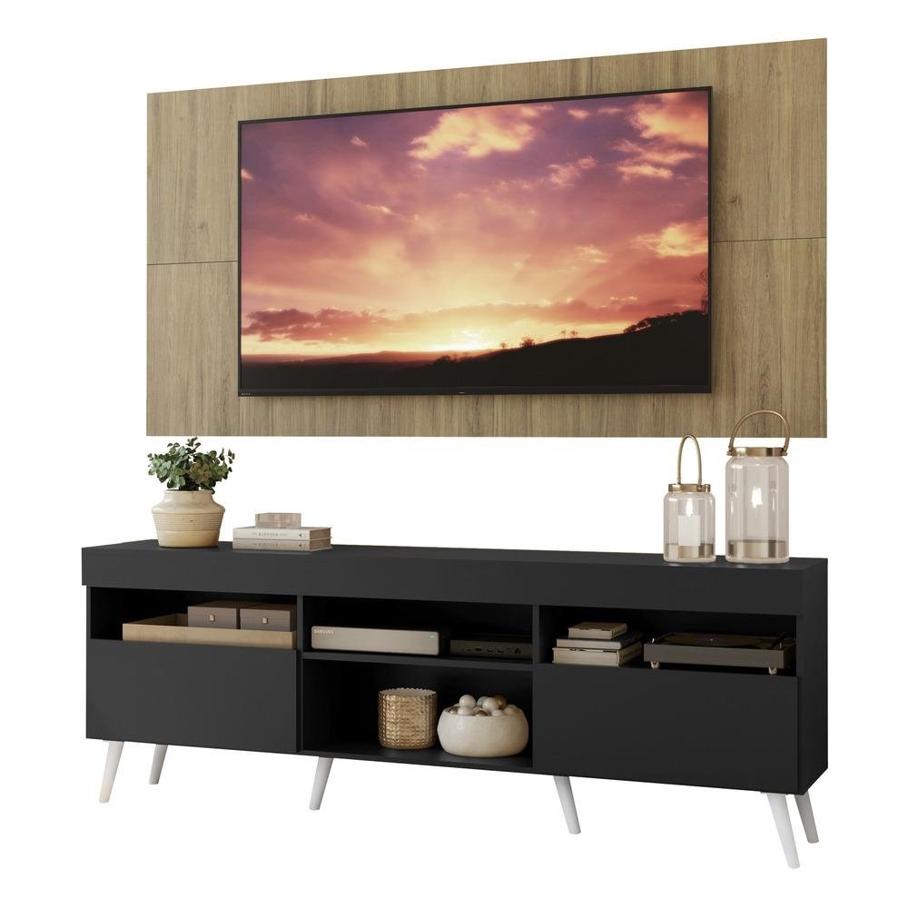Rack com Painel TV 65" Retro Londres Multimoveis V3337