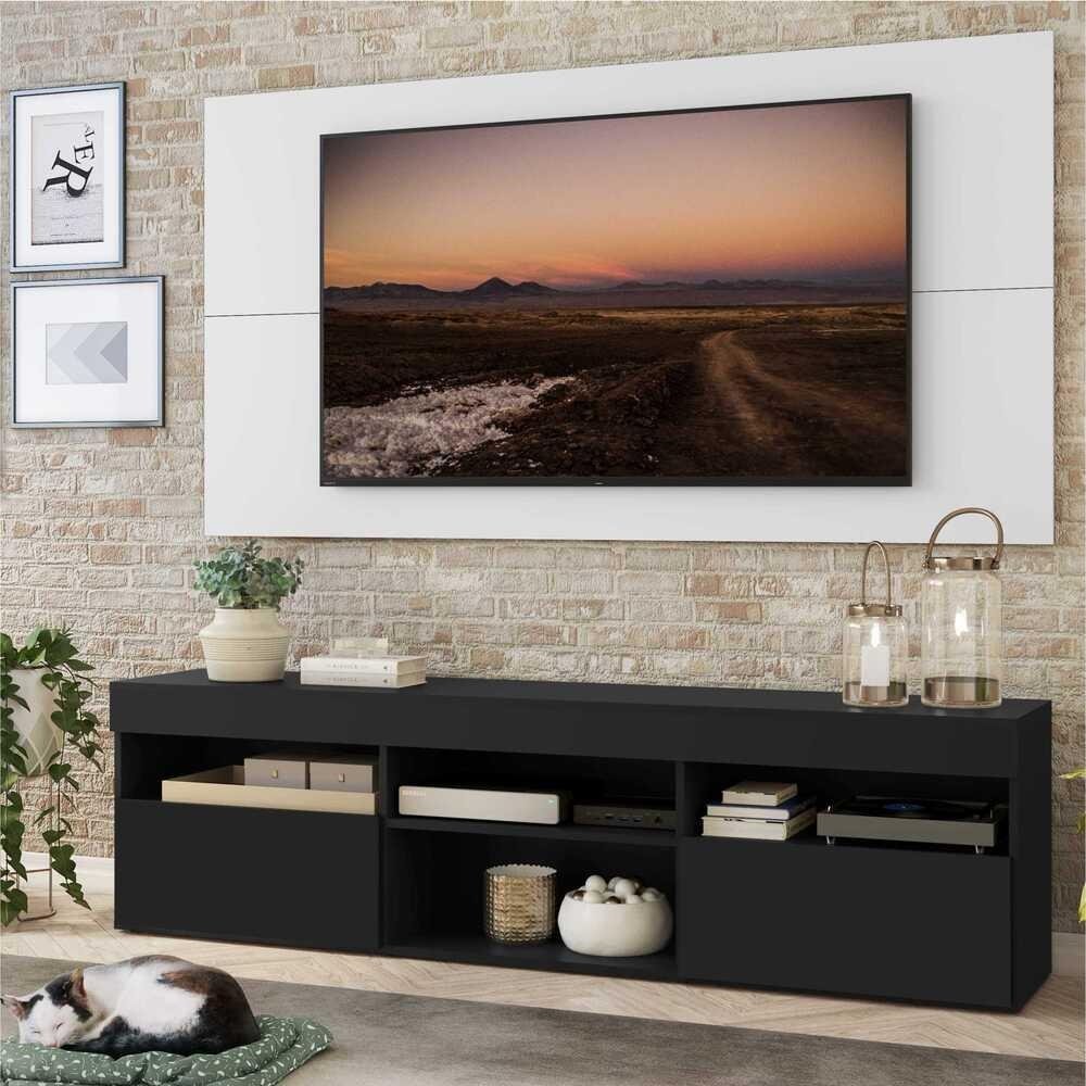 Rack com Painel e Suporte TV 65" com 2 portas Londres Multimoveis V3344