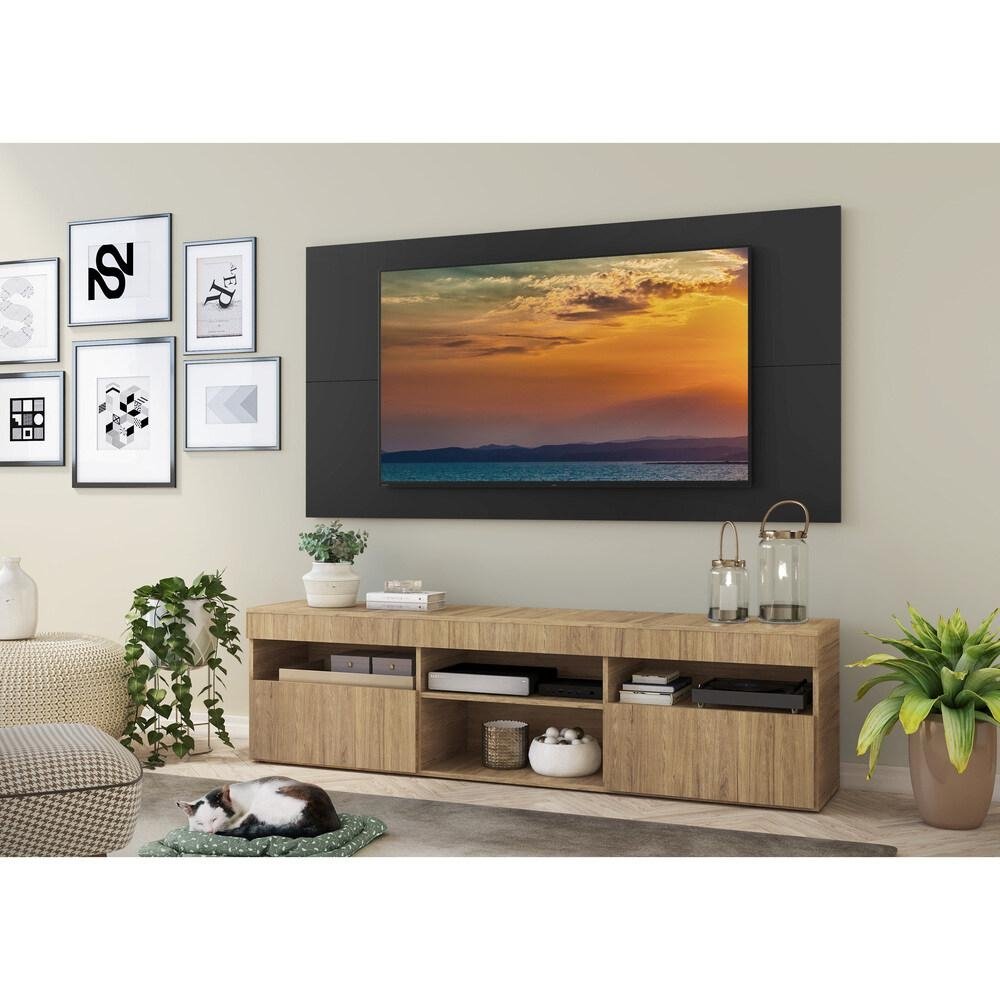 Rack com Painel e Suporte TV 65" com 2 portas Londres Multimoveis V3344