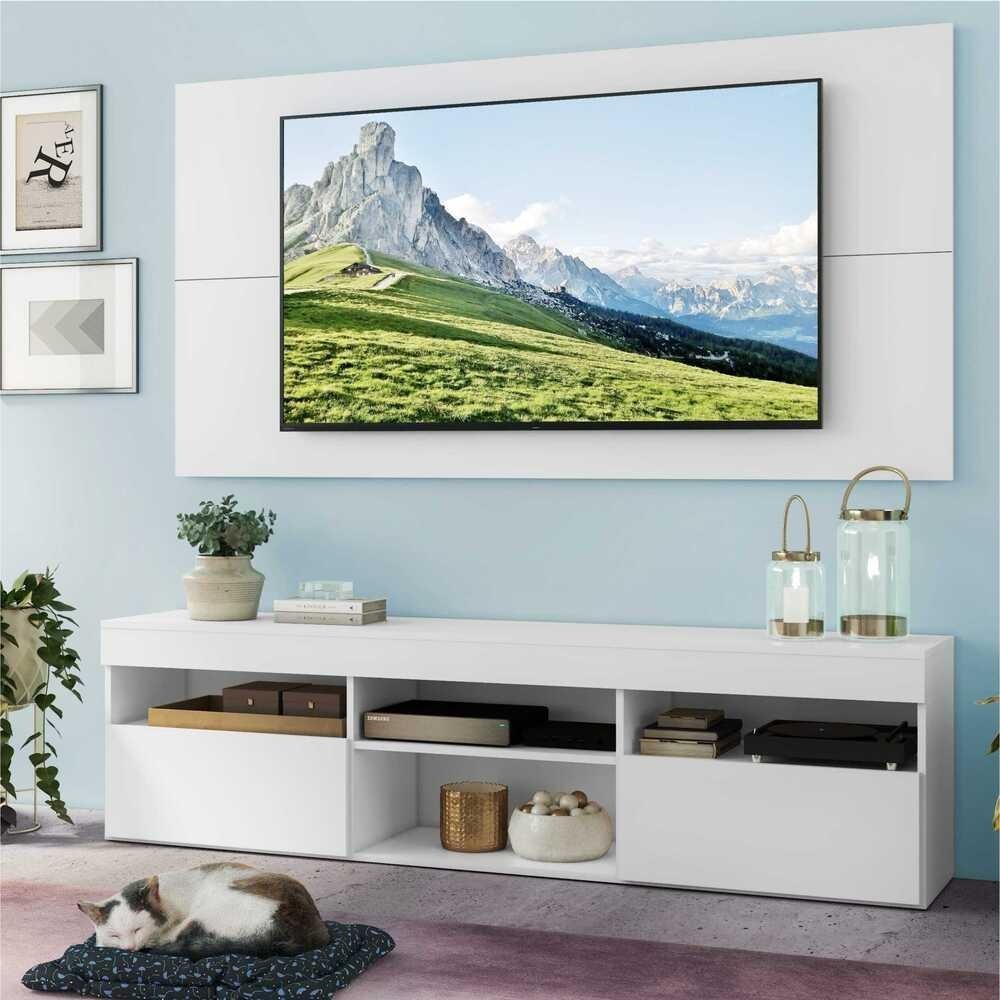 Rack com Painel e Suporte TV 65" com 2 portas Londres Multimoveis V3344