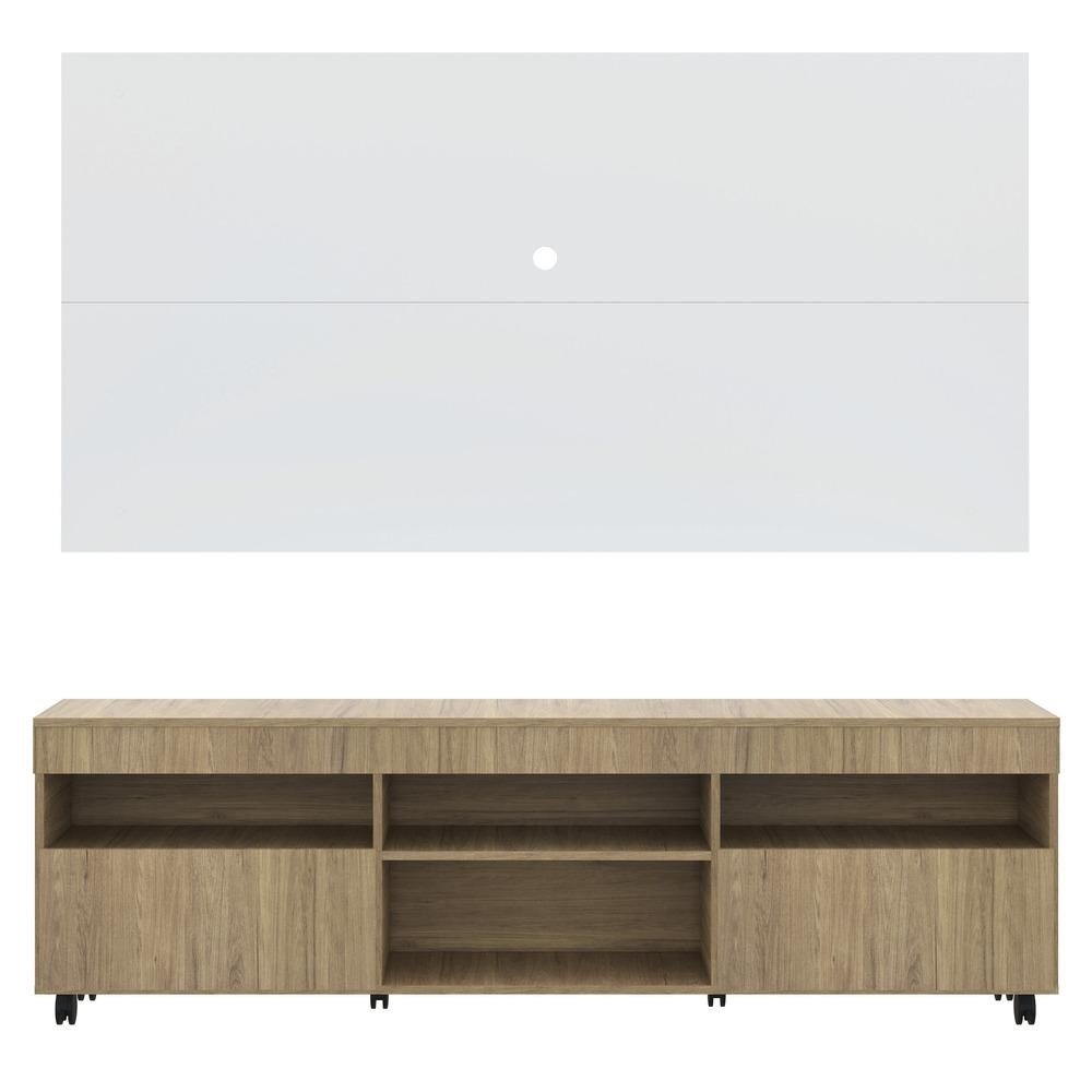 Rack com Painel e Suporte TV 65" com Rodizios Londres Multimoveis V3345