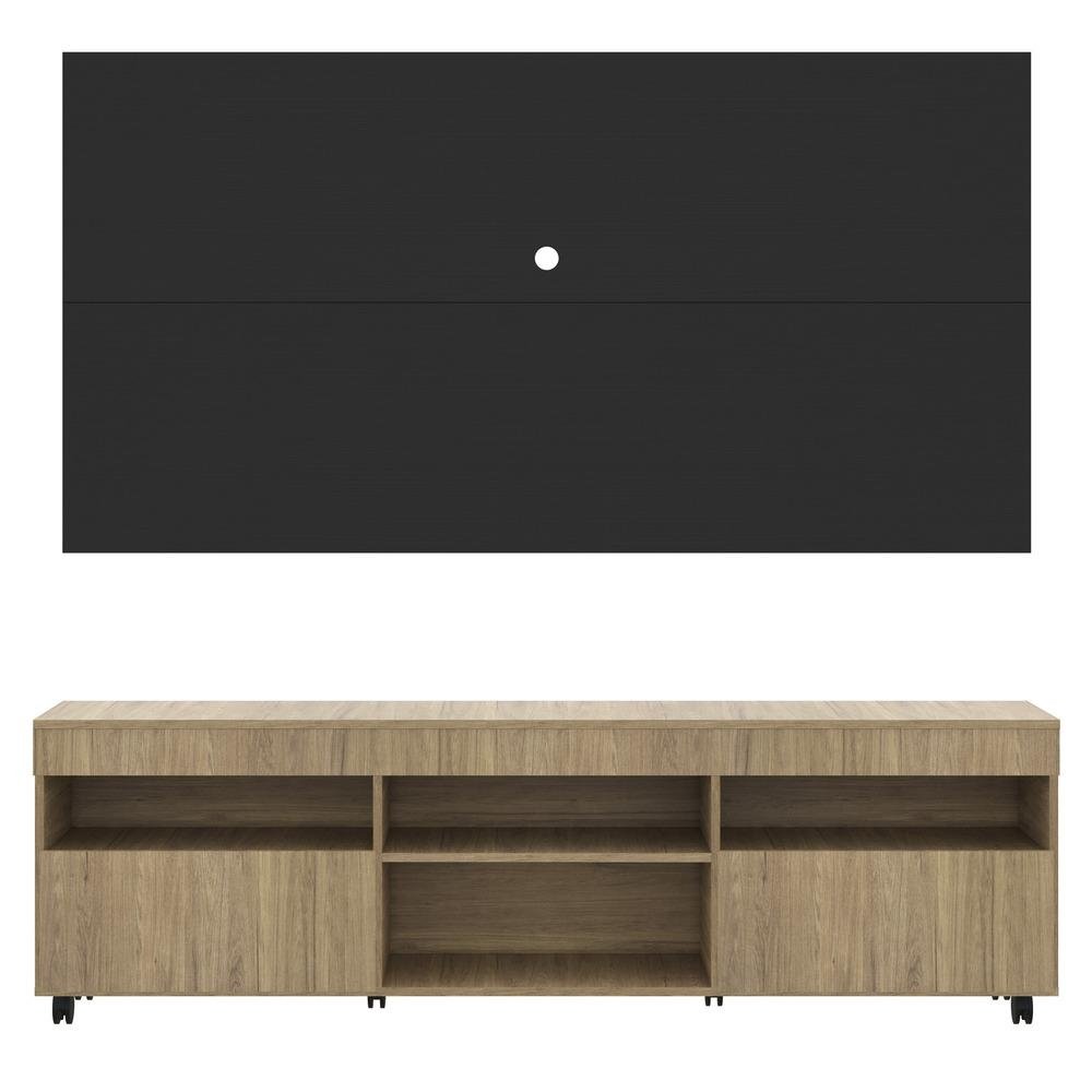 Rack com Painel e Suporte TV 65" com Rodizios Londres Multimoveis V3345