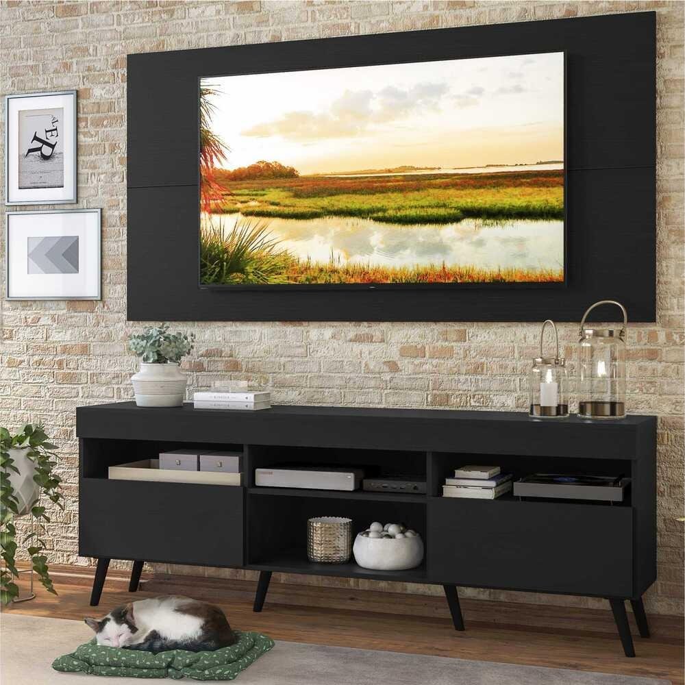 Rack com Painel e Suporte TV 65" Retro Londres Multimoveis V3347