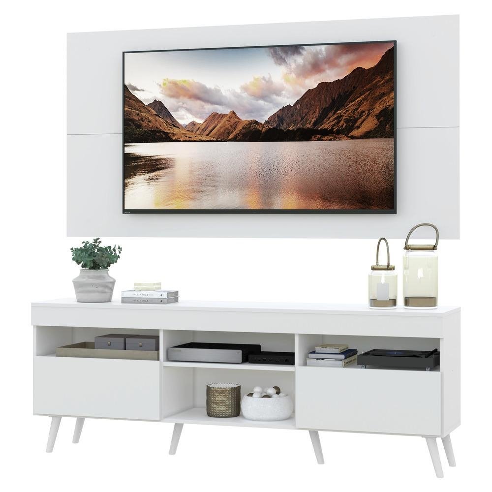 Rack com Painel e Suporte TV 65" Retro Londres Multimoveis V3347