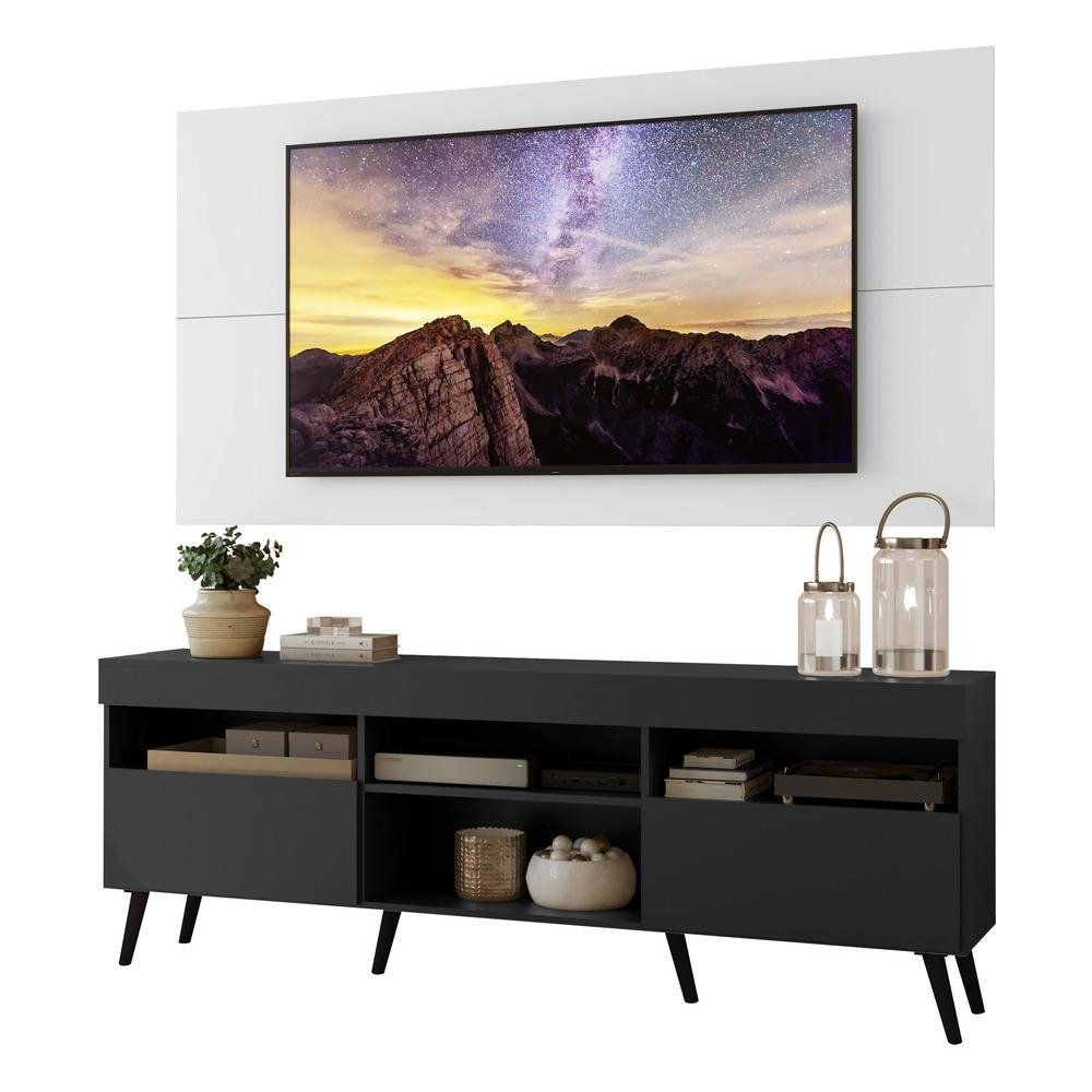 Rack com Painel e Suporte TV 65" Retro Londres Multimoveis V3347