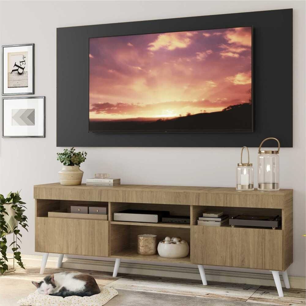 Rack com Painel e Suporte TV 65" Retro Londres Multimoveis V3347