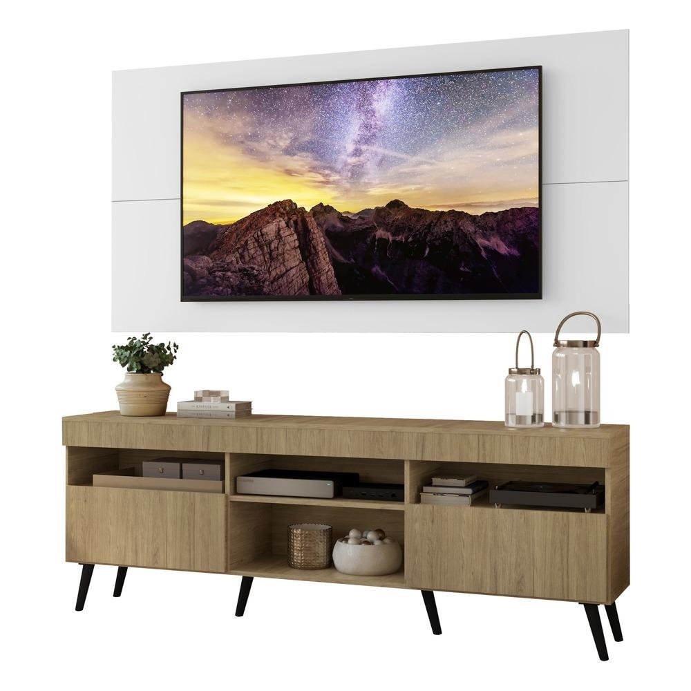 Rack com Painel e Suporte TV 65" Retro Londres Multimoveis V3347