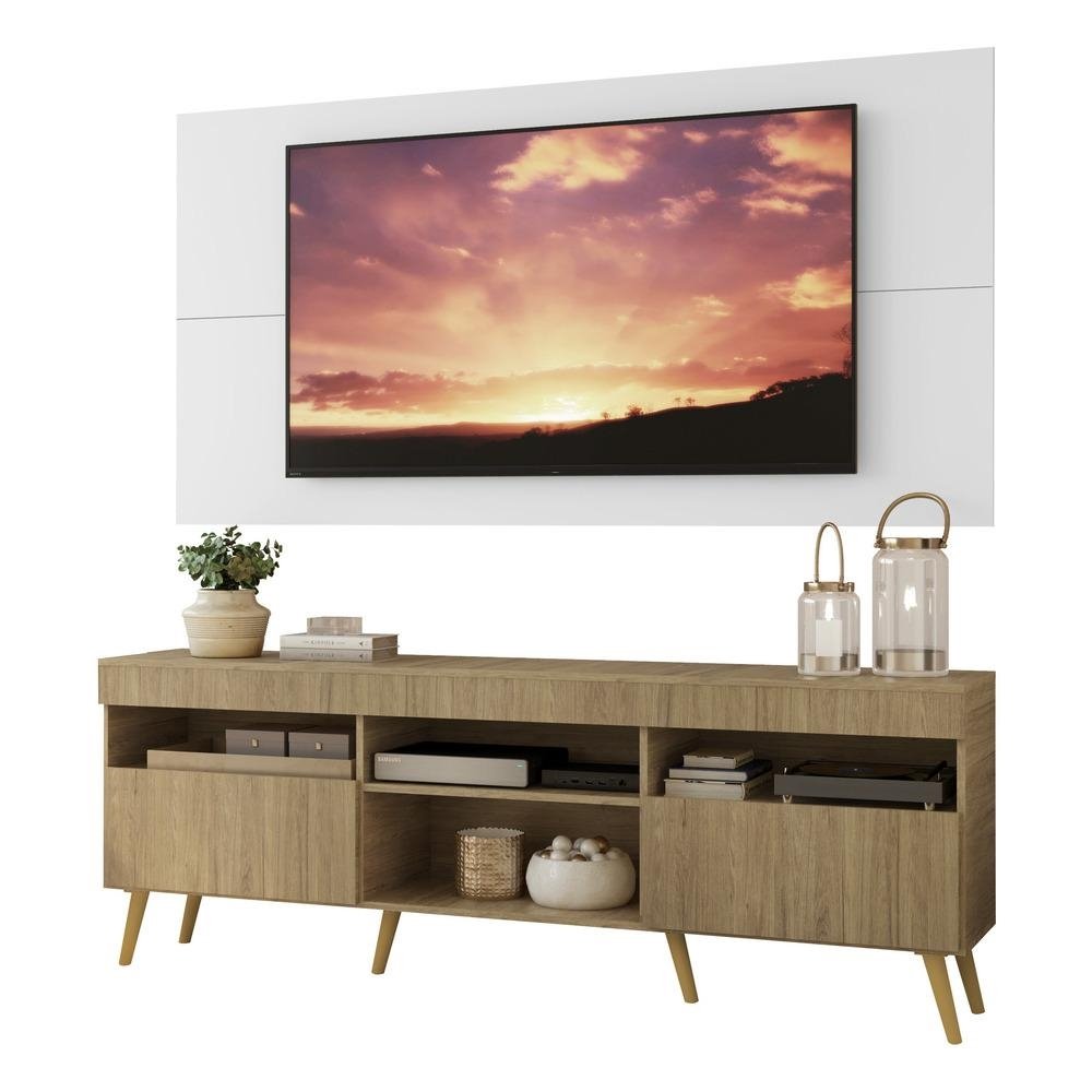 Rack com Painel e Suporte TV 65" Retro Londres Multimoveis V3347