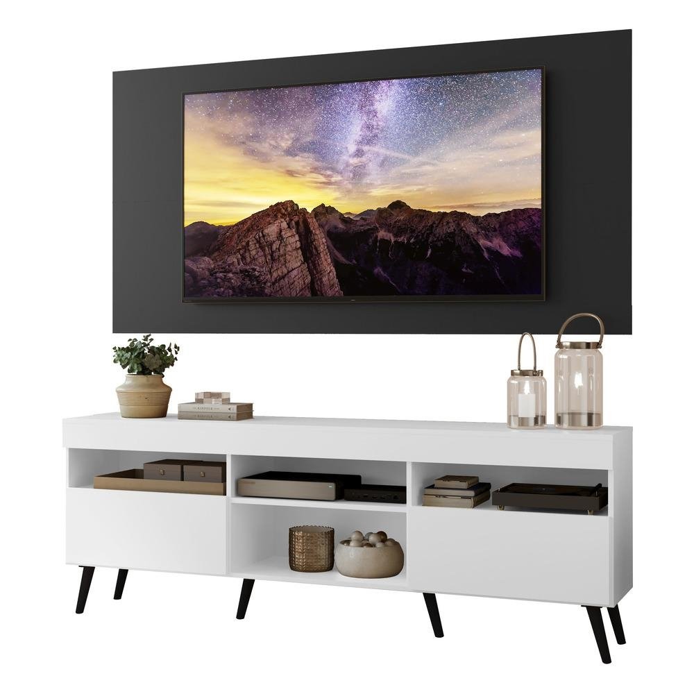 Rack com Painel e Suporte TV 65" Retro Londres Multimoveis V3347