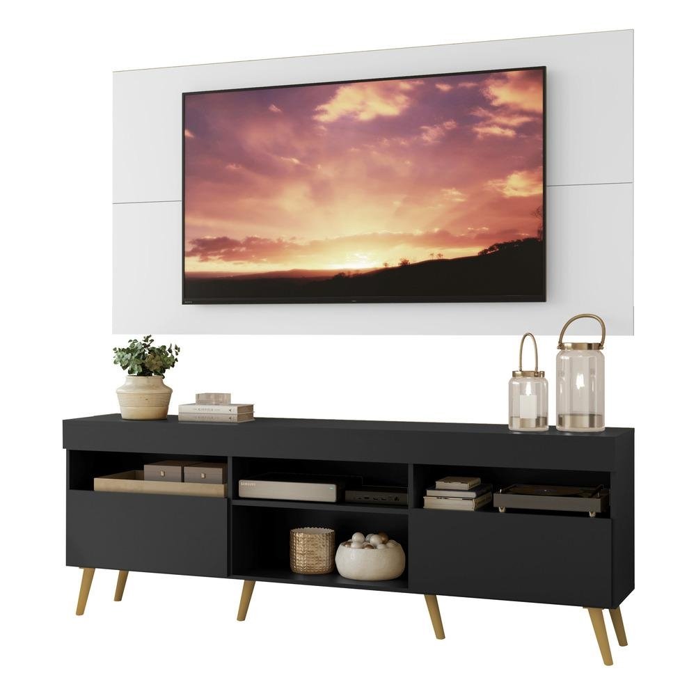Rack com Painel e Suporte TV 65" Retro Londres Multimoveis V3347