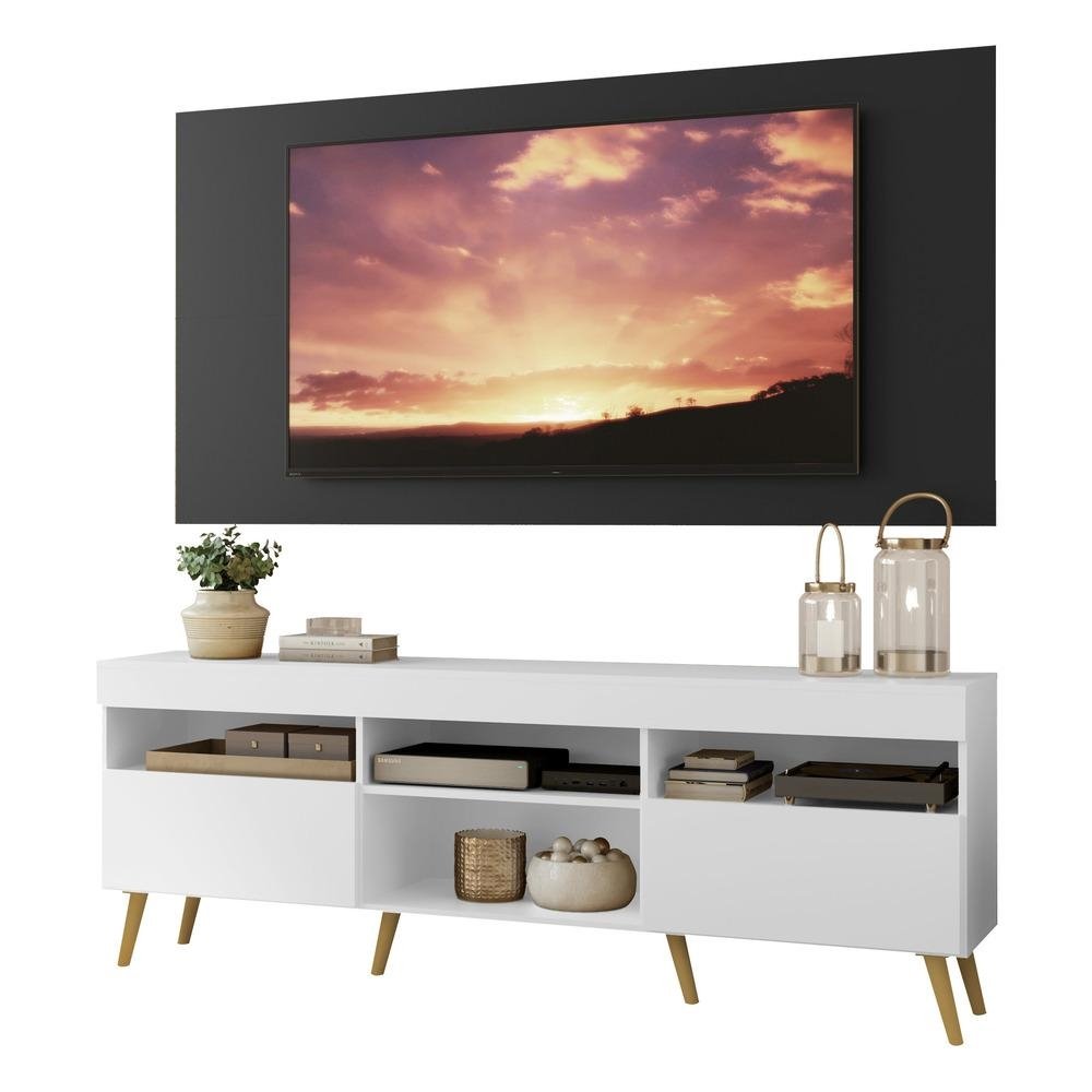 Rack com Painel e Suporte TV 65" Retro Londres Multimoveis V3347