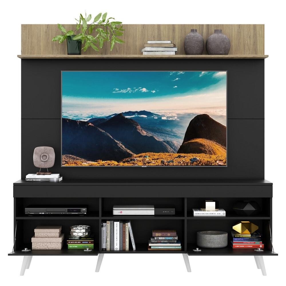Rack Retro com Painel TV 65" Madri Multimoveis V3371