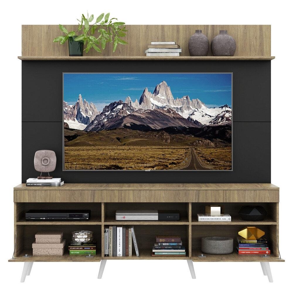 Rack Retro com Painel TV 65" Madri Multimoveis V3371