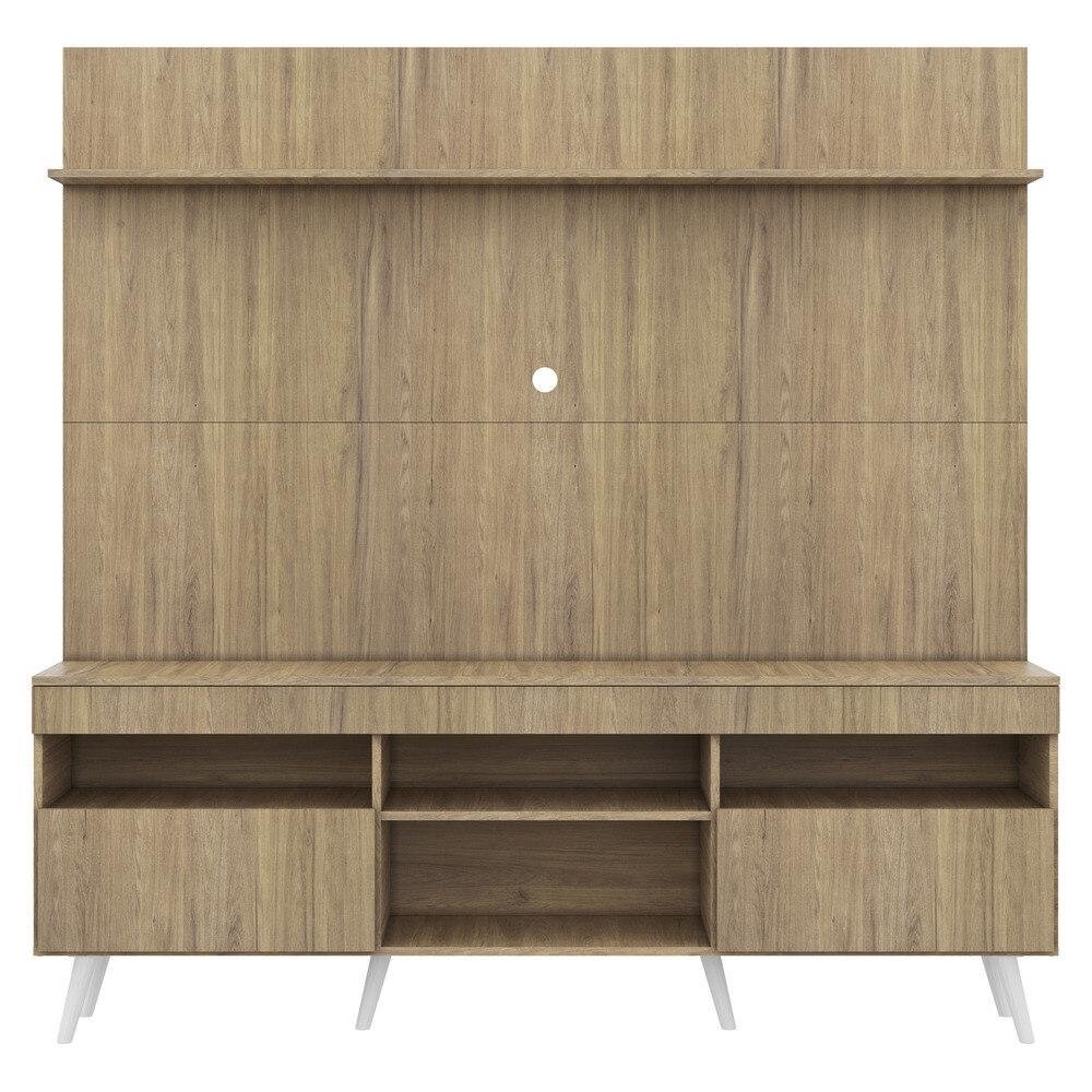 Rack Retro com Painel e Suporte TV 65" Madri Multimoveis V3374