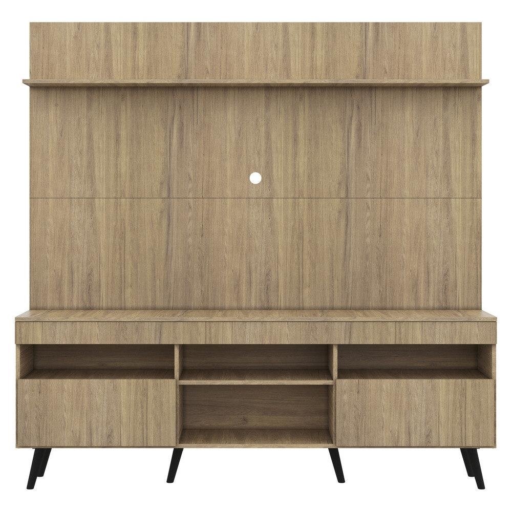 Rack Retro com Painel e Suporte TV 65" Madri Multimoveis V3374