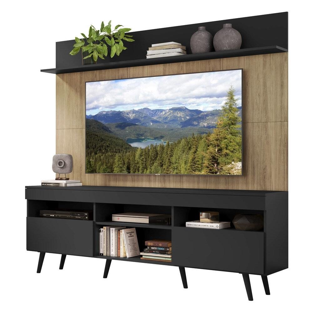 Rack Retro com Painel e Suporte TV 65" Madri Multimoveis V3374