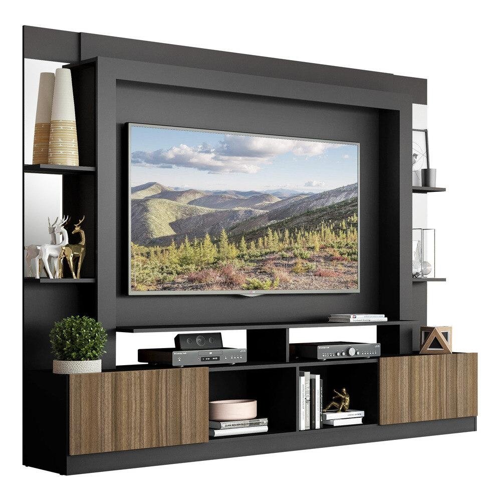 Estante com Suporte TV 65" Prateleiras c/ Espelho Oslo Multimoveis V3385