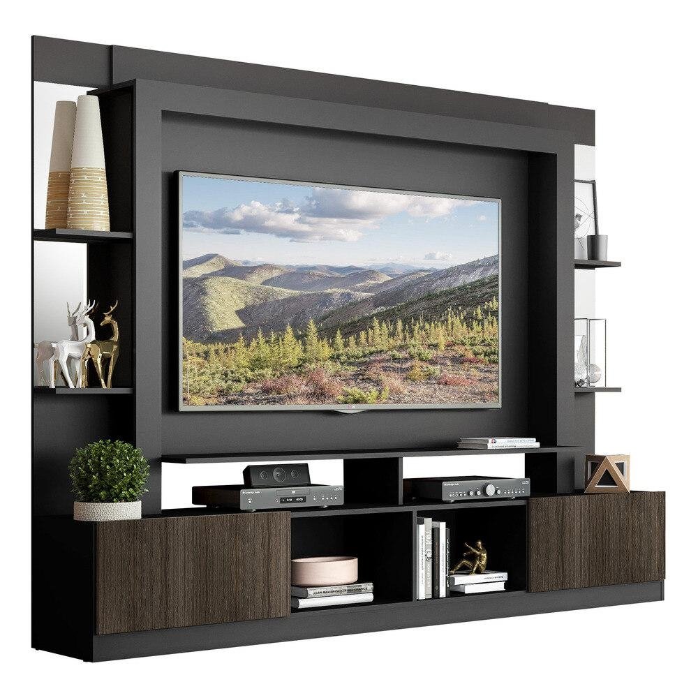 Estante com Suporte TV 65" Prateleiras c/ Espelho Oslo Multimoveis V3385